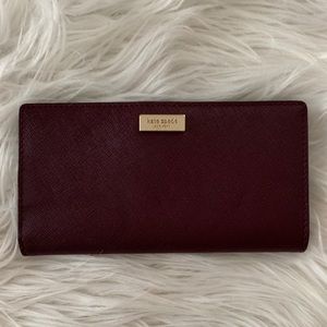 Maroon Kate spade wallet